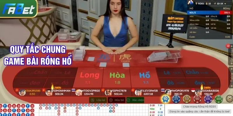 Quy tắc chung trong cách chơi Rồng Hổ online